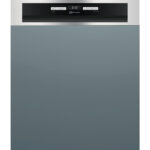 Bauknecht teilintegrierter Geschirrspüler: 60 cm, Farbe Edelstahl - BBO 3O41 PL X CH