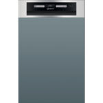 Bauknecht teilintegrierter Geschirrspüler: 45 cm Kompaktgerät, Farbe Edelstahl - BSBO 3O23 PF X CH