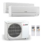 Mitsubishi Electric Multisplit Set 2x 2.5 kW MSZ-AY25VGKP(110m3 pro Wandgerät)