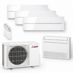 Mitsubishi Electric Multisplit Set 3x 2.6 kW + 1x 5.6 KW(Truhengerät) mit 7.2 kW Aussengerät